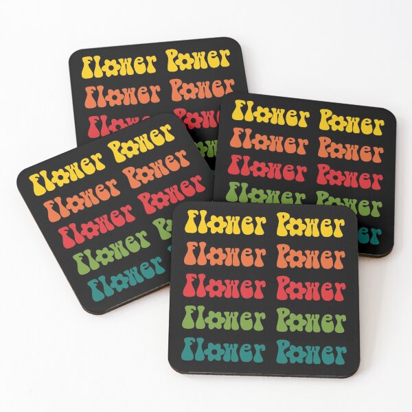 Item preview, Flower Power - Tipografía Retro Vintage 60s 70s en colores Rainbow designed and sold by DoodleBugDigits.