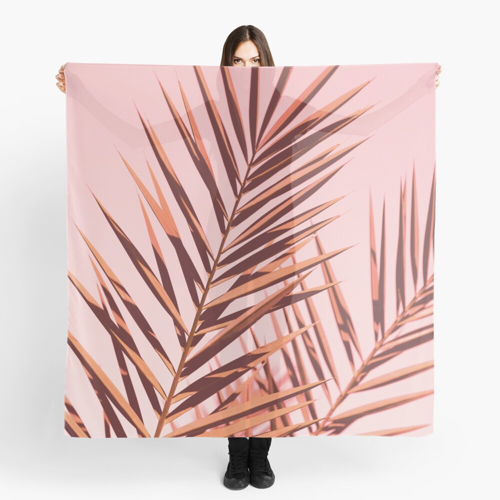 Graphic pink botanicals Scarf