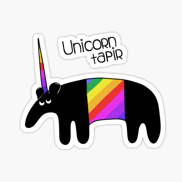 Vista previa del artículo con la obra « mitad unicornio ... Una fantástica criatura híbrida de "Tapirified!" serie.», diseñado y vendido por Marie-Sophie Germain.