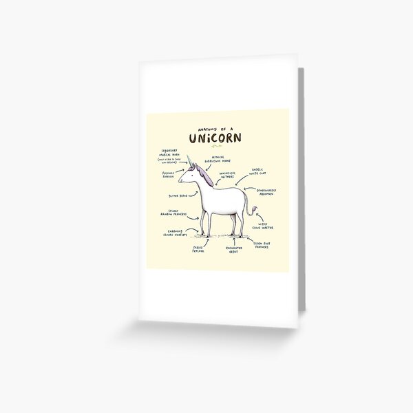 Anatomy of a Unicorn Greeting Card