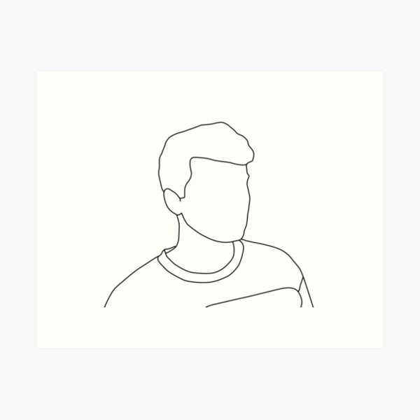 Dan - Dan Howell - Line art Art Print