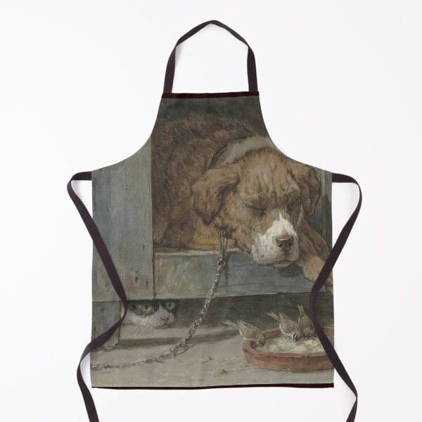 Item preview, Henriette Ronner - Kat Bespiedt Vogels Bij Een Slapende Hond, 1909 designed and sold by artcenter.