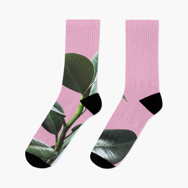 Item preview, Graphic green botanicals, pink background designed and sold by ColorsHappiness.