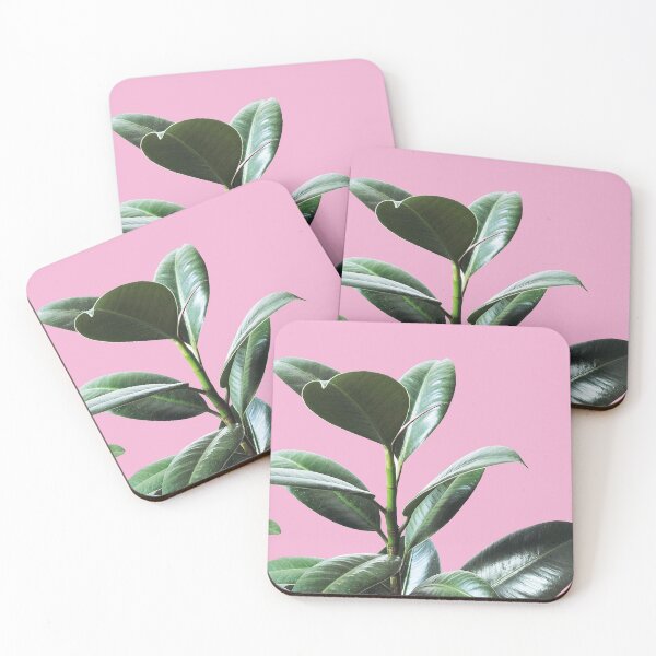 Item preview, Graphic green botanicals, pink background designed and sold by ColorsHappiness.
