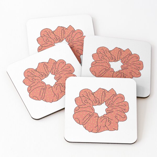 Item preview, Dotted peach scrunchie designed and sold by Jasisart.