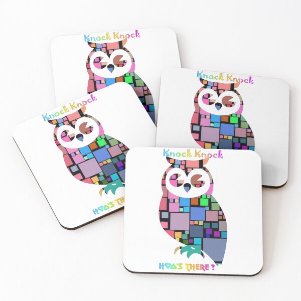Item preview, Multicoloured patterned owl illustration with typography designed and sold by Sonia dutta_art.