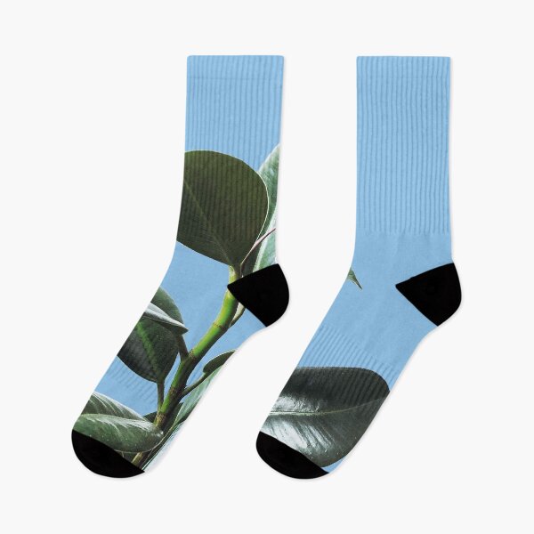 Item preview, Graphic green botanicals, blue background designed and sold by ColorsHappiness.