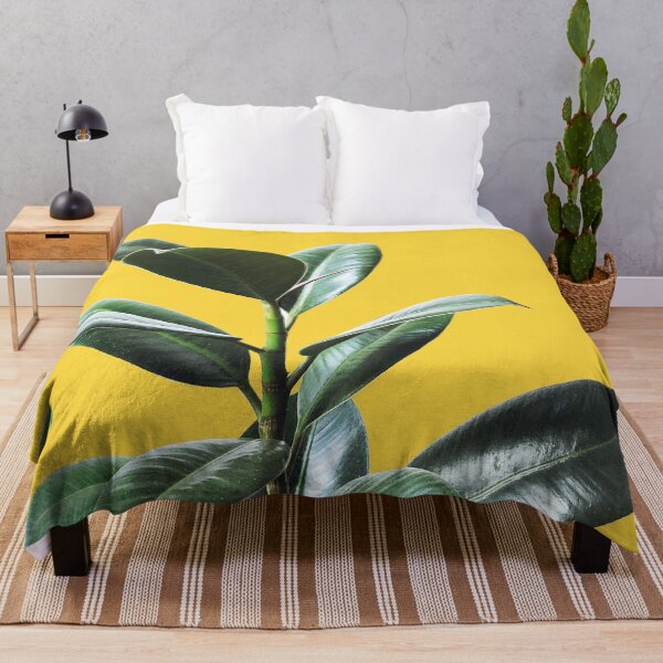 Item preview, Graphic green botanicals, yellow background designed and sold by ColorsHappiness.