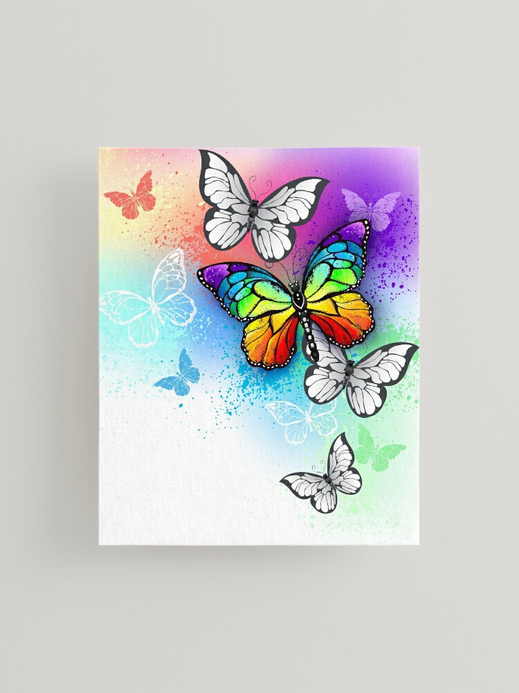 Rainbow monarch butterfly ( Butterflies ) Rainbow butterfly Art Print for  Sale by Blackmoon9