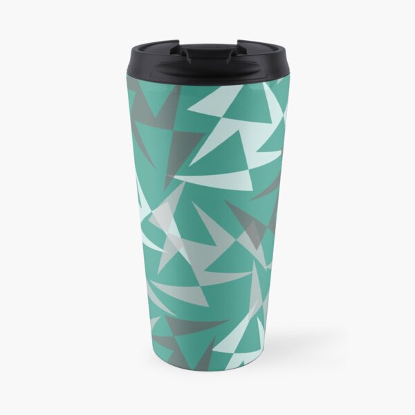 Geo Wheels - Teal Travel Mug