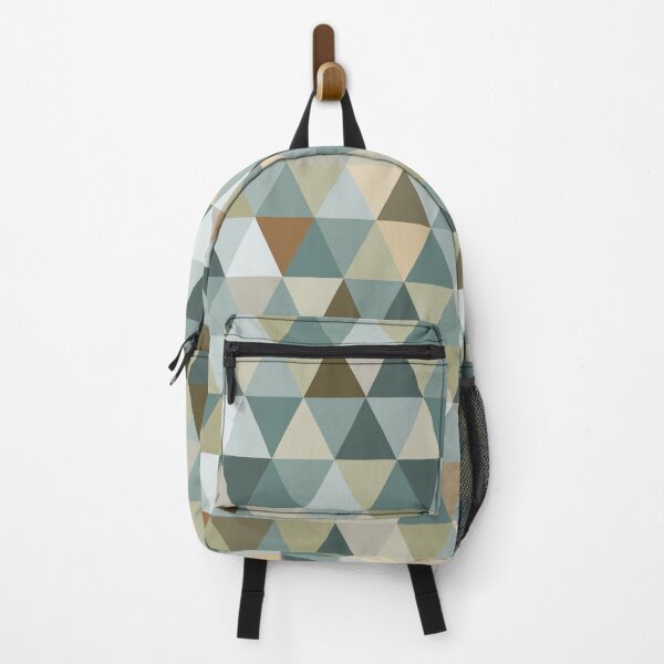 Item preview, Retro Triangles in Blue Green Neutral designed and sold by BlertaDK.