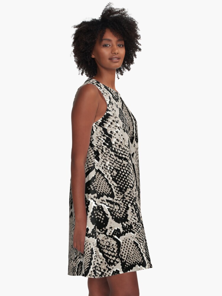 Python skin,Snake pattern | A-Line Dress