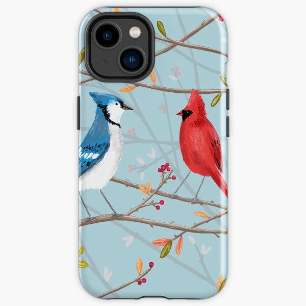Blue Jay & Red Cardinal iPhone Tough Case