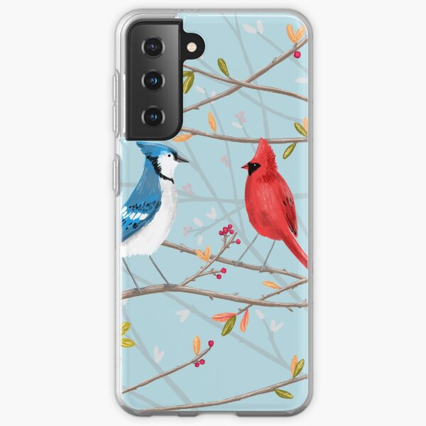 Blue Jay & Red Cardinal Samsung Galaxy Soft Case