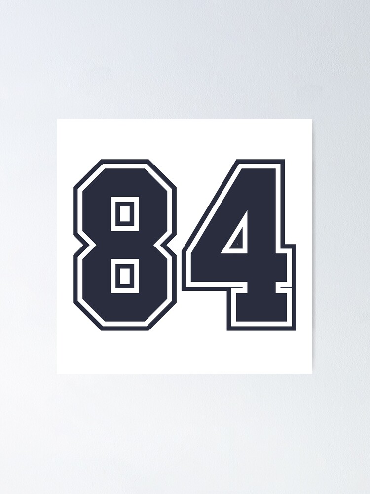 Eighty-Four Jersey Number Sports 84 Sticker for Sale by HelloFromAja