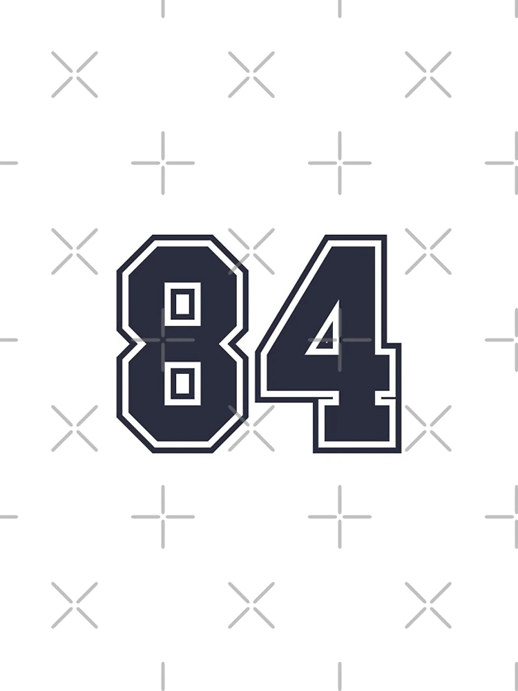 Eighty-Four Jersey Number Sports 84 Sticker for Sale by HelloFromAja