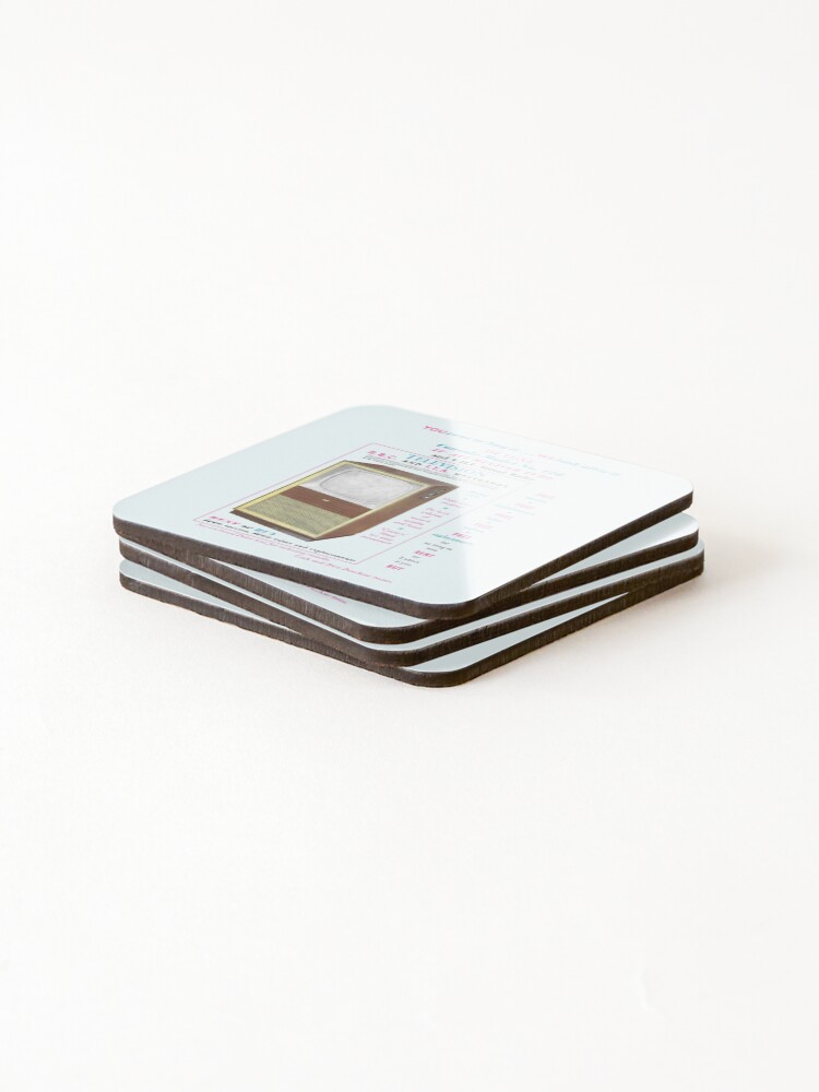 Thumbnail 4 of 5, Coasters (Set of 4), TELEVISION RENTAL ADVERT designed and sold by ThrowbackAds.