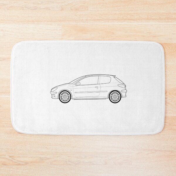 Aperçu de l'œuvre Dessin de contour de Peu geot 206GTi créée et vendue par RJWautographics.