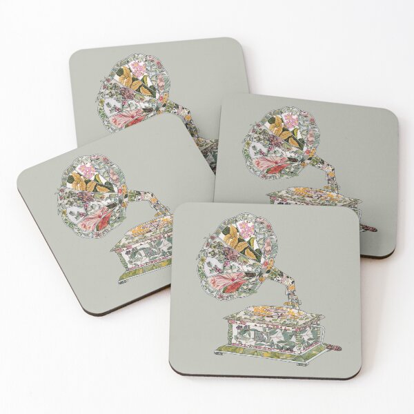 Item preview, Seeing Sound Vintage Botanical - on dark green designed and sold by BiancaGreen.
