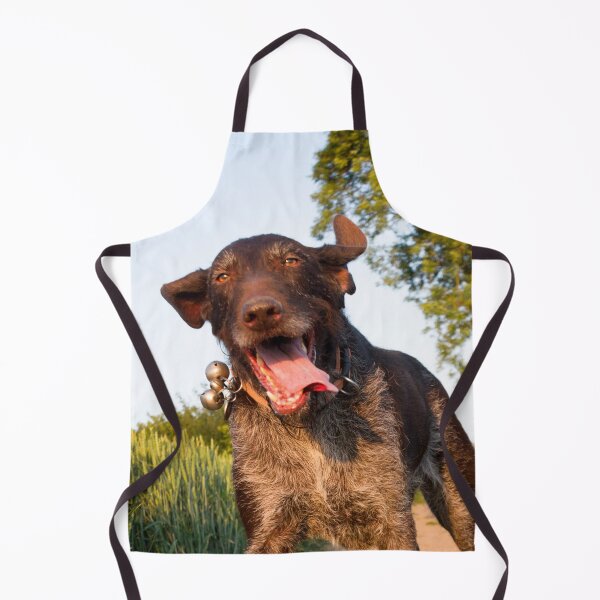 Item preview, Happy German Wirehaired Pointer running designed and sold by FOLK ART FUSION by heidiannemorris.