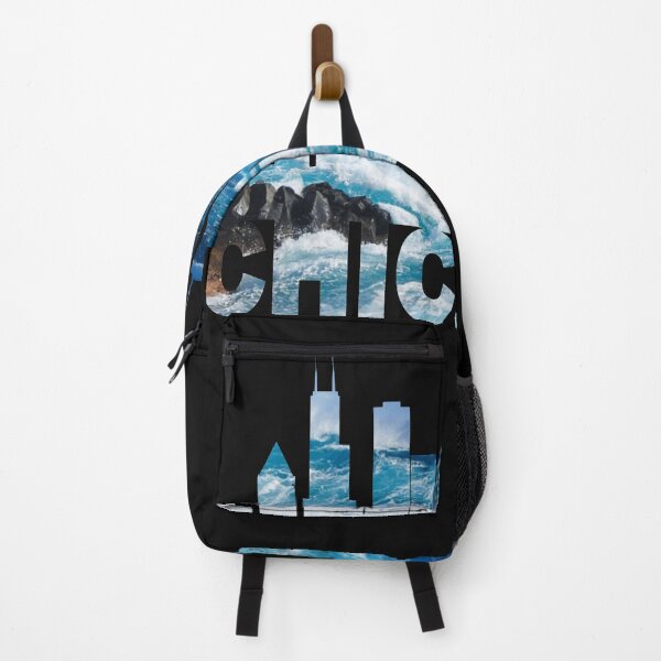 Item preview, Beautiful Chicago Skyline in Blue Ocean Waves designed and sold by daybreakagain.