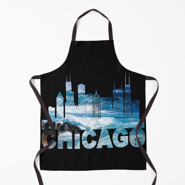 Item preview, Beautiful Chicago Skyline in Blue Ocean Waves designed and sold by daybreakagain.