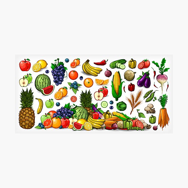 Fruits and Vegetables. Photographic Print