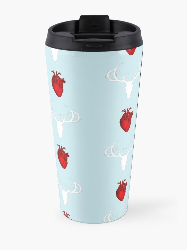 Alternate view of Hannibal Stag&Hearts Pattern Travel Mug