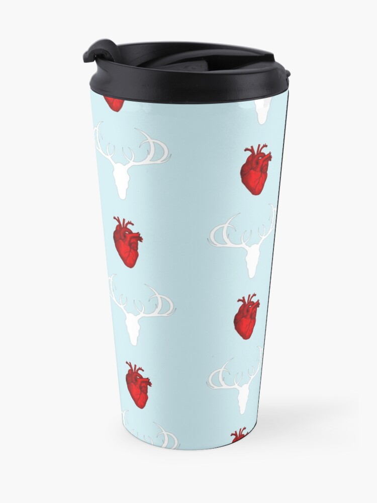 Alternate view of Hannibal Stag&Hearts Pattern Travel Mug