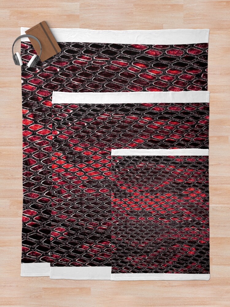 Red Snake Skin Throw Blanket for Sale by BeAwosome Redbubble