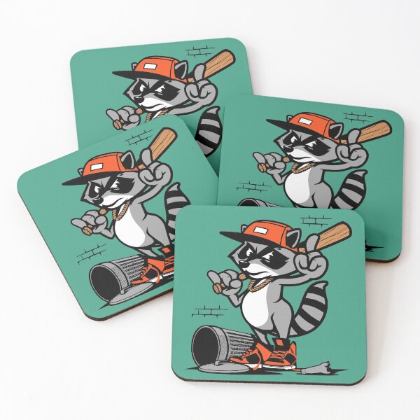 Item preview, Raccoon with baseball bat designed and sold by Nick Krav.