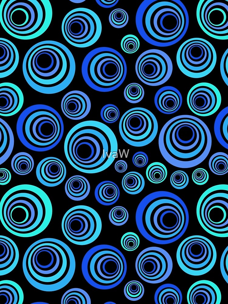 Thumbnail 4 of 4, A-Line Dress, Retro in Pretty Blue designed and sold by IvaW.