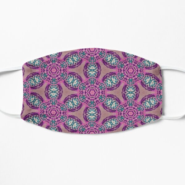 African Flower Motif Purple Flat Mask
