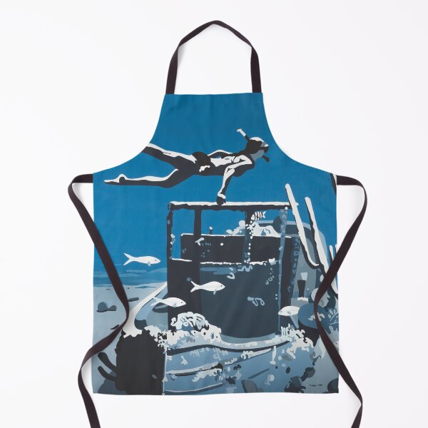 Free Diver DEEP BLUE SEA Apron