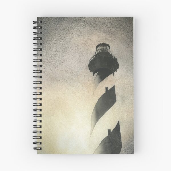 Item preview, Cape Hatteras Lighthouse on Outer Banks, NC.  B&W painting of Caper Hatteras lighthouse  designed and sold by rfoxphoto.