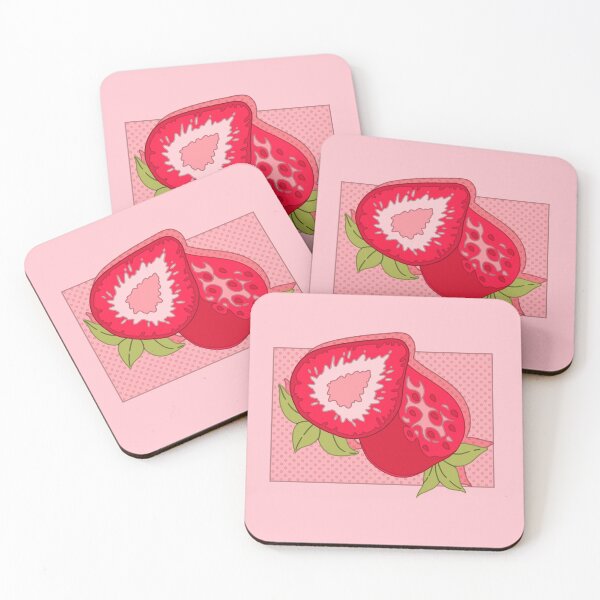 Item preview, Cute pink strawberry  designed and sold by AnGoArt.
