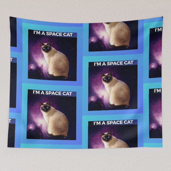Aperçu de l'œuvre I'm a space cat créée et vendue par MrBoutik.