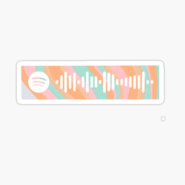 FDT Spotify Code - Colorful Textured Waves Sticker