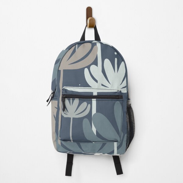 Item preview, Bali Flowers Floral Pattern in Neutral Blue Grey designed and sold by kierkegaard.