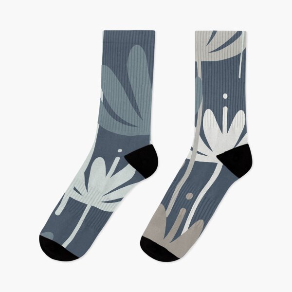 Item preview, Bali Flowers Floral Pattern in Neutral Blue Grey designed and sold by kierkegaard.