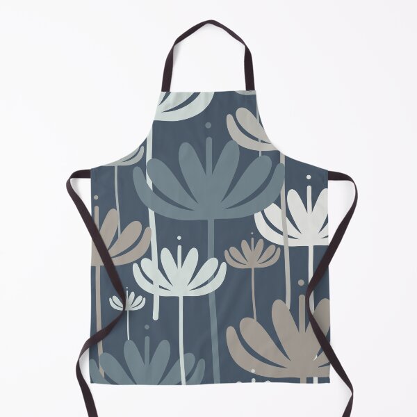 Item preview, Bali Flowers Floral Pattern in Neutral Blue Grey designed and sold by kierkegaard.