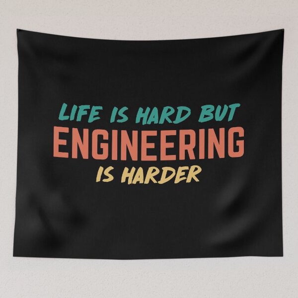 Item preview, Life is hard but engineering is harder. retro designed and sold by bumperapparels.