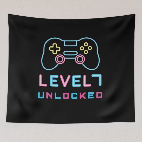 Item preview, Level 7 Unlocked - Funny Video Gamer 7th Birthday Gift designed and sold by Smart Side.