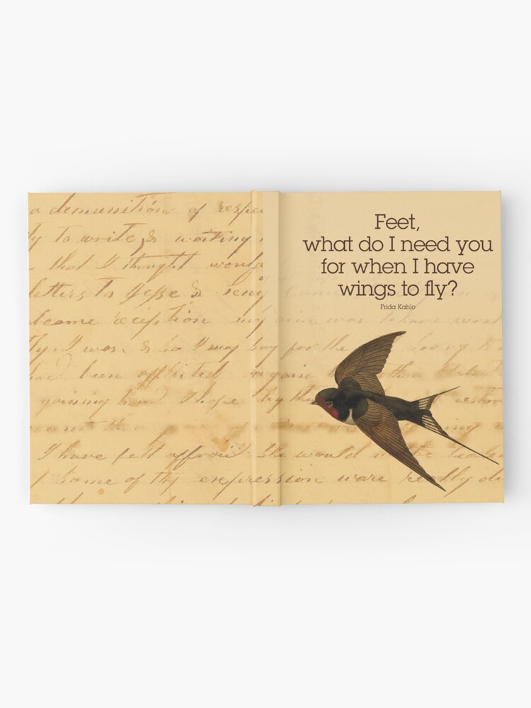 Frida Kahlo Zitate Print Swallow Fly Quotes Vogel Notizbuch Von Retrobox Redbubble