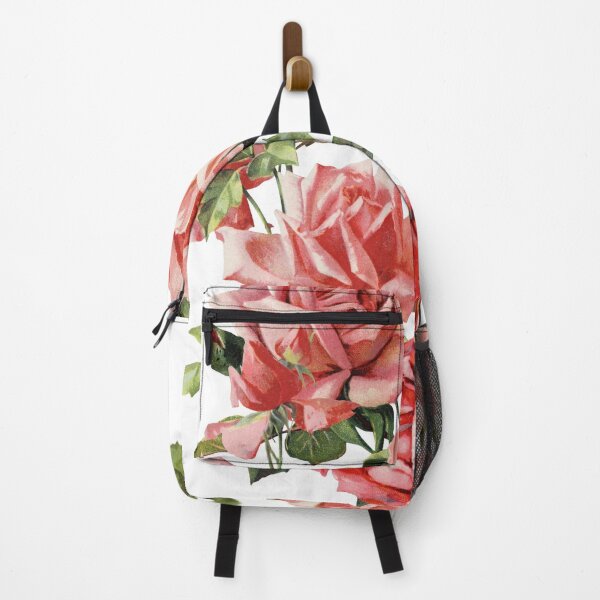 Item preview, Coral pink and blush big rustic summer garden roses bouquet with green leaves designed and sold by ankka.