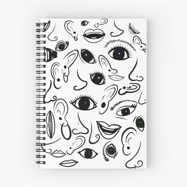 Item preview, Facial features pattern black and white designed and sold by apis-florea.