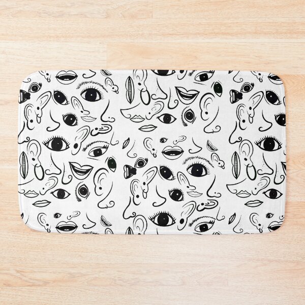 Item preview, Facial features pattern black and white designed and sold by apis-florea.
