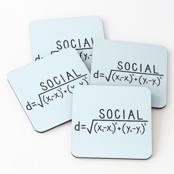 Item preview, Social Distance (formula) Light Blue designed and sold by carwalker13.