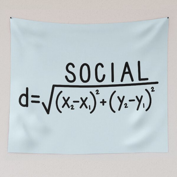Item preview, Social Distance (formula) Light Blue designed and sold by carwalker13.