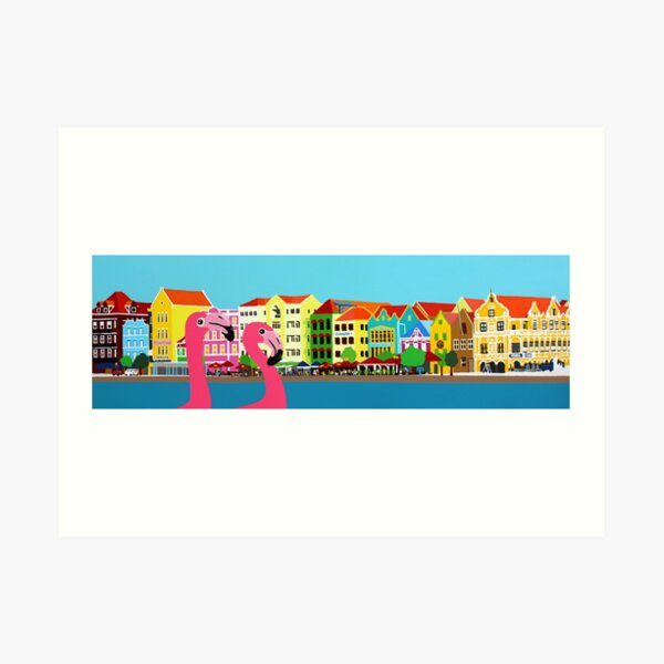 Caribbean town Art Print